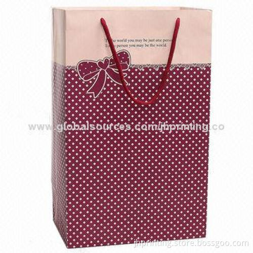 Glossy Carrier Bag, Made of 250gsm Art Paper, OEM Samples are Ready in 3 Days